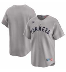 Men New York Yankees Blank Gray Cooperstown Collection Limited Stitched Baseball Jersey Men New York Yankees Blank Gray Cooperstown Collection Limited Stitched Baseball Jersey