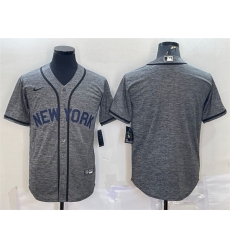 Men New York Yankees Blank Grey Cool Base Stitched Jersey Men New York Yankees Blank Grey Cool Base Stitched Jersey
