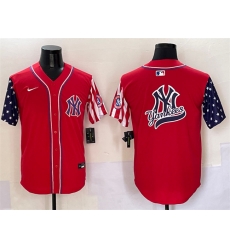 Men New York Yankees Team Big Logo Red American Style Limited Stitched Baseball Jersey 002 Men New York Yankees Team Big Logo Red American Style Limited Stitched Baseball Jersey 002