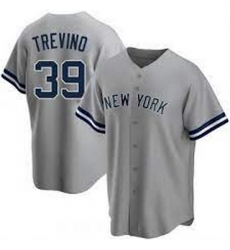 Men Nike New York Yankees 39 Jose Trevino Gray Stitched MLB Jersey Men Nike New York Yankees 39 Jose Trevino Gray Stitched MLB Jersey