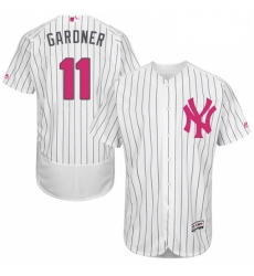 Mens Majestic New York Yankees 11 Brett Gardner Authentic White 2016 Mothers Day Fashion Flex Base MLB Jersey Mens Majestic New York Yankees 11 Brett Gardner Authentic White 2016 Mothers Day Fashion Flex Base MLB Jersey