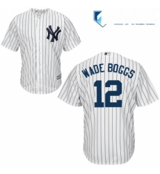 Mens Majestic New York Yankees 12 Wade Boggs Replica White Home MLB Jersey Mens Majestic New York Yankees 12 Wade Boggs Replica White Home MLB Jersey