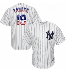 Mens Majestic New York Yankees 19 Masahiro Tanaka Authentic White USA Flag Fashion MLB Jersey Mens Majestic New York Yankees 19 Masahiro Tanaka Authentic White USA Flag Fashion MLB Jersey