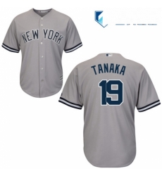 Mens Majestic New York Yankees 19 Masahiro Tanaka Replica Grey Road MLB Jersey Mens Majestic New York Yankees 19 Masahiro Tanaka Replica Grey Road MLB Jersey