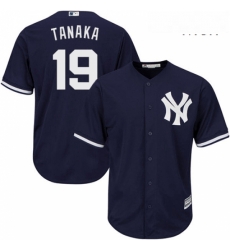 Mens Majestic New York Yankees 19 Masahiro Tanaka Replica Navy Blue Alternate MLB Jersey Mens Majestic New York Yankees 19 Masahiro Tanaka Replica Navy Blue Alternate MLB Jersey