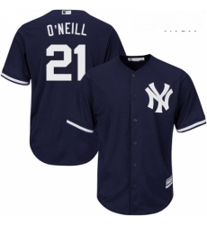 Mens Majestic New York Yankees 21 Paul ONeill Replica Navy Blue Alternate MLB Jersey Mens Majestic New York Yankees 21 Paul ONeill Replica Navy Blue Alternate MLB Jersey