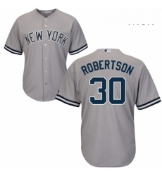 Mens Majestic New York Yankees 30 David Robertson Replica Grey Road MLB Jersey Mens Majestic New York Yankees 30 David Robertson Replica Grey Road MLB Jersey