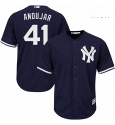 Mens Majestic New York Yankees 41 Miguel Andujar Replica Navy Blue Alternate MLB Jersey Mens Majestic New York Yankees 41 Miguel Andujar Replica Navy Blue Alternate MLB Jersey