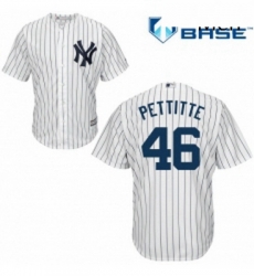 Mens Majestic New York Yankees 46 Andy Pettitte Replica White Home MLB Jersey Mens Majestic New York Yankees 46 Andy Pettitte Replica White Home MLB Jersey