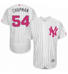 Mens Majestic New York Yankees 54 Aroldis Chapman Authentic White 2016 Mothers Day Fashion Flex Base Jersey Mens Majestic New York Yankees 54 Aroldis Chapman Authentic White 2016 Mothers Day Fashion Flex Base Jersey
