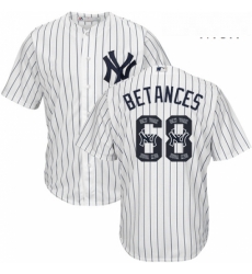 Mens Majestic New York Yankees 68 Dellin Betances Authentic White Team Logo Fashion MLB Jersey Mens Majestic New York Yankees 68 Dellin Betances Authentic White Team Logo Fashion MLB Jersey