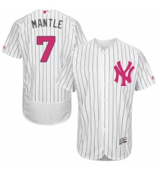 Mens Majestic New York Yankees 7 Mickey Mantle Authentic White 2016 Mothers Day Fashion Flex Base MLB Jersey Mens Majestic New York Yankees 7 Mickey Mantle Authentic White 2016 Mothers Day Fashion Flex Base MLB Jersey