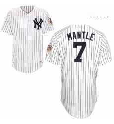 Mens Majestic New York Yankees 7 Mickey Mantle Authentic White 75TH Patch MLB Jersey Mens Majestic New York Yankees 7 Mickey Mantle Authentic White 75TH Patch MLB Jersey