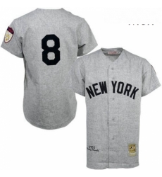 Mens Mitchell and Ness 1951 New York Yankees 8 Yogi Berra Authentic Grey Throwback MLB Jersey Mens Mitchell and Ness 1951 New York Yankees 8 Yogi Berra Authentic Grey Throwback MLB Jersey