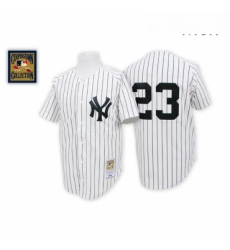 Mens Mitchell and Ness New York Yankees 23 Don Mattingly Replica White Throwback MLB Jersey Mens Mitchell and Ness New York Yankees 23 Don Mattingly Replica White Throwback MLB Jersey