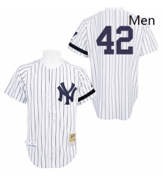 Mens Mitchell and Ness Practice New York Yankees 42 Mariano Rivera Replica White Throwback MLB Jersey Mens Mitchell and Ness Practice New York Yankees 42 Mariano Rivera Replica White Throwback MLB Jersey