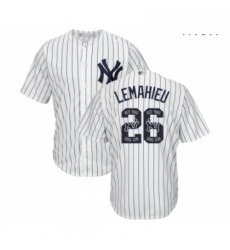Mens New York Yankees 26 DJ LeMahieu Authentic White Team Logo Fashion Baseball Jersey Mens New York Yankees 26 DJ LeMahieu Authentic White Team Logo Fashion Baseball Jersey