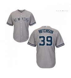 Mens New York Yankees 39 Drew Hutchison Replica Grey Road Baseball Jersey Mens New York Yankees 39 Drew Hutchison Replica Grey Road Baseball Jersey