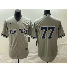 Men's New York Yankees #77 Clint Frazier Gray Cool Base Stitched Jersey Men's New York Yankees #77 Clint Frazier Gray Cool Base Stitched Jersey