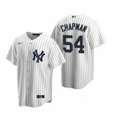Mens Nike New York Yankees 54 Aroldis Chapman White Home Stitched Baseball Jerse Mens Nike New York Yankees 54 Aroldis Chapman White Home Stitched Baseball Jerse