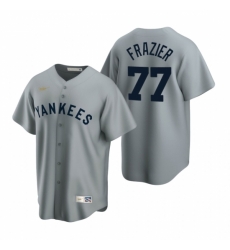 Mens Nike New York Yankees 77 Clint Frazier Gray Cooperstown Collection Road Stitched Baseball Jersey Mens Nike New York Yankees 77 Clint Frazier Gray Cooperstown Collection Road Stitched Baseball Jersey