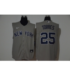 Yankees 25 Gleyber Torres Gray Nike Cool Base Sleeveless Jersey Yankees 25 Gleyber Torres Gray Nike Cool Base Sleeveless Jersey