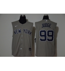Yankees 99 Aaron Judge Gray Nike Cool Base Sleeveless Jersey Yankees 99 Aaron Judge Gray Nike Cool Base Sleeveless Jersey