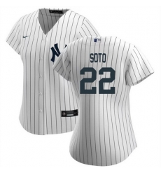 Women New York Yankees 22 Juan Soto White Cool Base Stitched Jersey 28Run Small 29 Women New York Yankees 22 Juan Soto White Cool Base Stitched Jersey 28Run Small 29