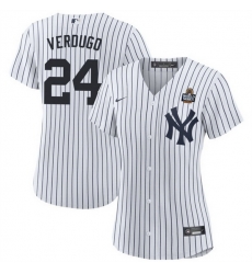 Women New York Yankees 24 Alex Verdugo White 2024 World Series Cool Base Stitched Baseball Jersey Women New York Yankees 24 Alex Verdugo White 2024 World Series Cool Base Stitched Baseball Jersey