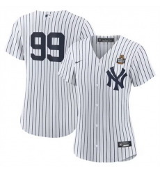Women New York Yankees 99 Aaron Judge White 2024 World Series Cool Base Stitched Baseball Jersey Women New York Yankees 99 Aaron Judge White 2024 World Series Cool Base Stitched Baseball Jersey