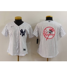 Women New York Yankees White Team Big Logo Cool Base Stitched Jersey 8 Women New York Yankees White Team Big Logo Cool Base Stitched Jersey 8