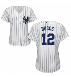 Womens Majestic New York Yankees 12 Wade Boggs Authentic White Home MLB Jersey Womens Majestic New York Yankees 12 Wade Boggs Authentic White Home MLB Jersey
