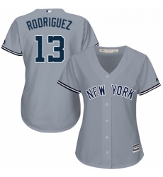 Womens Majestic New York Yankees 13 Alex Rodriguez Replica Grey Road MLB Jersey Womens Majestic New York Yankees 13 Alex Rodriguez Replica Grey Road MLB Jersey