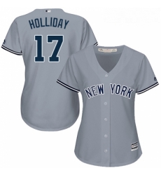 Womens Majestic New York Yankees 17 Matt Holliday Authentic Grey Road MLB Jersey Womens Majestic New York Yankees 17 Matt Holliday Authentic Grey Road MLB Jersey