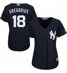 Womens Majestic New York Yankees 18 Didi Gregorius Replica Navy Blue Alternate MLB Jersey Womens Majestic New York Yankees 18 Didi Gregorius Replica Navy Blue Alternate MLB Jersey