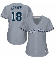Womens Majestic New York Yankees 18 Don Larsen Replica Grey Road MLB Jersey Womens Majestic New York Yankees 18 Don Larsen Replica Grey Road MLB Jersey