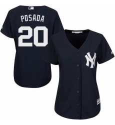 Womens Majestic New York Yankees 20 Jorge Posada Authentic Navy Blue Alternate MLB Jersey Womens Majestic New York Yankees 20 Jorge Posada Authentic Navy Blue Alternate MLB Jersey