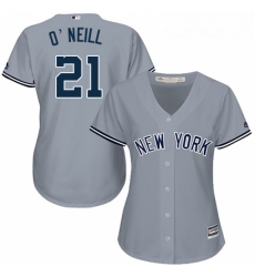 Womens Majestic New York Yankees 21 Paul ONeill Authentic Grey Road MLB Jersey Womens Majestic New York Yankees 21 Paul ONeill Authentic Grey Road MLB Jersey