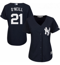 Womens Majestic New York Yankees 21 Paul ONeill Replica Navy Blue Alternate MLB Jersey Womens Majestic New York Yankees 21 Paul ONeill Replica Navy Blue Alternate MLB Jersey