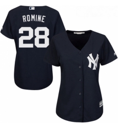 Womens Majestic New York Yankees 28 Austin Romine Replica Navy Blue Alternate MLB Jersey Womens Majestic New York Yankees 28 Austin Romine Replica Navy Blue Alternate MLB Jersey