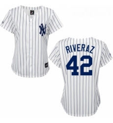 Womens Majestic New York Yankees 42 Mariano Rivera Authentic WhiteBlack Strip MLB Jersey Womens Majestic New York Yankees 42 Mariano Rivera Authentic WhiteBlack Strip MLB Jersey