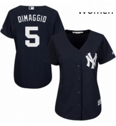 Womens Majestic New York Yankees 5 Joe DiMaggio Replica Navy Blue Alternate MLB Jersey Womens Majestic New York Yankees 5 Joe DiMaggio Replica Navy Blue Alternate MLB Jersey