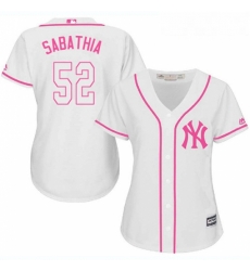 Womens Majestic New York Yankees 52 CC Sabathia Replica White Fashion Cool Base MLB Jersey Womens Majestic New York Yankees 52 CC Sabathia Replica White Fashion Cool Base MLB Jersey