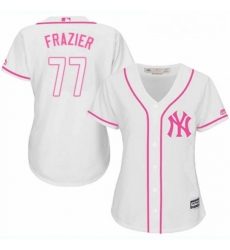 Womens Majestic New York Yankees 77 Clint Frazier Authentic White Fashion Cool Base MLB Jersey Womens Majestic New York Yankees 77 Clint Frazier Authentic White Fashion Cool Base MLB Jersey