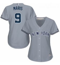 Womens Majestic New York Yankees 9 Roger Maris Replica Grey Road MLB Jersey Womens Majestic New York Yankees 9 Roger Maris Replica Grey Road MLB Jersey