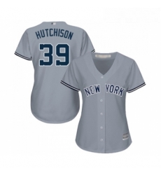 Womens New York Yankees 39 Drew Hutchison Authentic Grey Road Baseball Jersey Womens New York Yankees 39 Drew Hutchison Authentic Grey Road Baseball Jersey