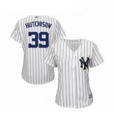 Womens New York Yankees 39 Drew Hutchison Authentic White Home Baseball Jersey Womens New York Yankees 39 Drew Hutchison Authentic White Home Baseball Jersey