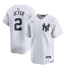 Toddler New York Yankees 2 Derek Jeter White Cool Base Stitched Baseball Jersey