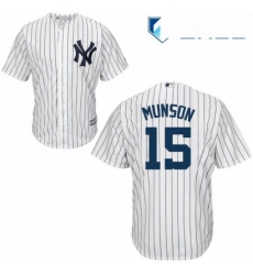 Youth Majestic New York Yankees 15 Thurman Munson Replica White Home MLB Jersey Youth Majestic New York Yankees 15 Thurman Munson Replica White Home MLB Jersey