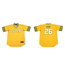 Athletics 26 JOE RUDI Yellow 1972 Throwback Jersey Athletics 26 JOE RUDI Yellow 1972 Throwback Jersey